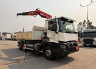 RENAULT C380 EURO6 6X4 BI-BASCULANTE COM GRUA 3 LUGARES 2015